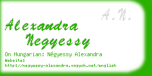 alexandra negyessy business card